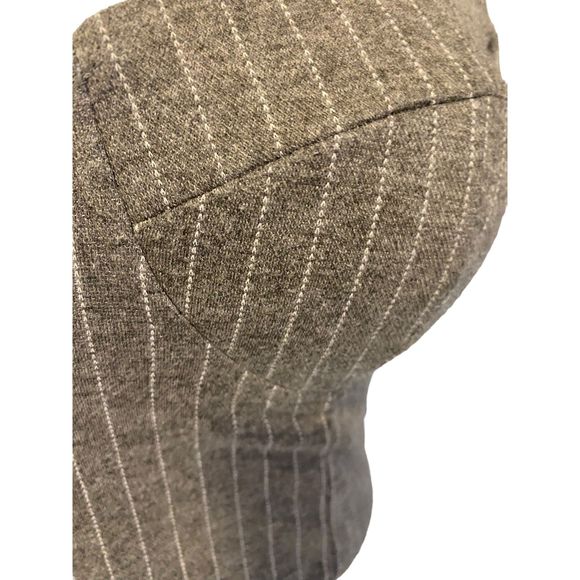 Haute Monde Bustier Top Gray Stripes Adjustable Straps Cropped Padded Top Small - Picture 6 of 12